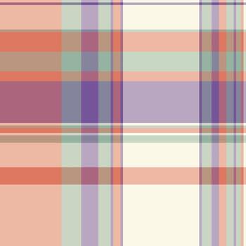 Soft pastel plaid pattern in muted peach, lavender, and sage green. Ideal for textile design, website backgrounds, or crafting projects. vector