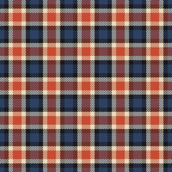 Classic pixelated tartan pattern. A warm and stylish textured background. Great for textiles, fashion, design projects. Seamless repeatable design. vector