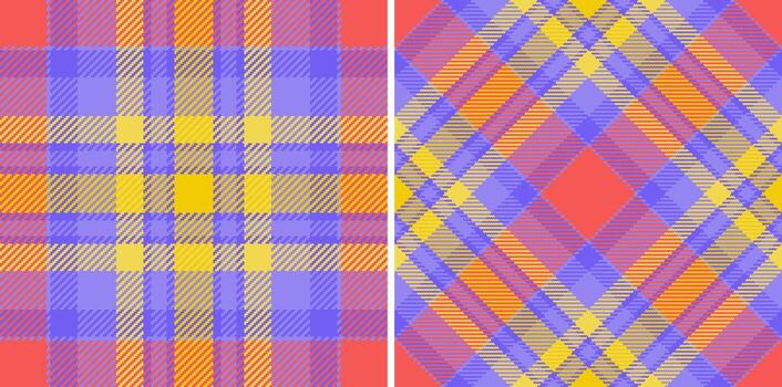 Vibrant pastel plaid patterns, perfect for textile design, fashion, or website backgrounds. Two distinct yet complementary designs offer versatility. vector