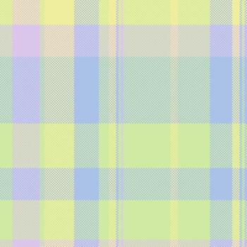 Pastel plaid pattern, evokes spring freshness and calm. Ideal for backgrounds, textiles, or designs needing a soft, comforting, and visually interesting texture. vector