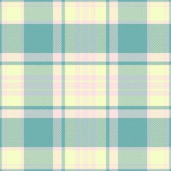 pastel tartán modelo en suave verde azulado, pálido amarillo, y rosado. un delicado y versátil textura Perfecto para textil diseño, sitio web antecedentes, o elaboración proyectos vector