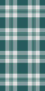 Seamless teal and white plaid pattern. Perfect for textile design, website backgrounds, or crafting projects. vector