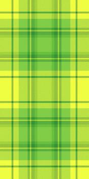 Blanket texture tartan fabric, part seamless textile plaid. Fuzzy background check pattern in green and lime colors. vector