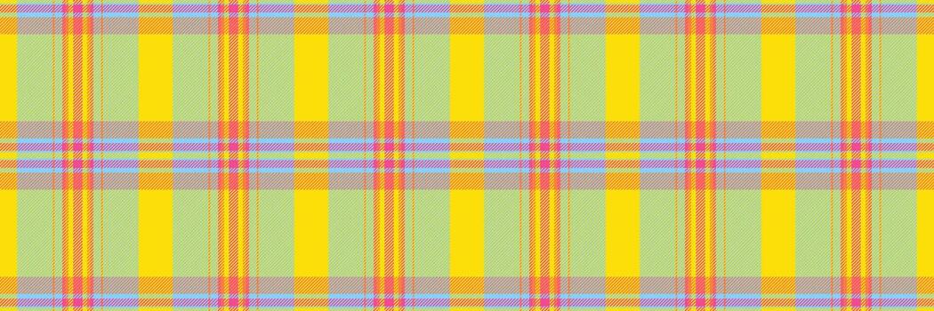 Vibrant pastel plaid pattern. Perfect for textile design, website backgrounds, or cheerful branding. This seamless texture offers a playful, optimistic feel, ideal for spring or summer themes. vector