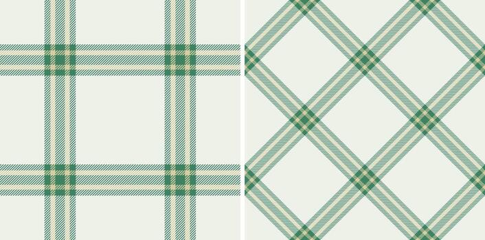 Elegant green and cream plaid patterns. Perfect for textile design, wallpaper, or website backgrounds. These versatile, minimalist designs offer a subtle yet stylish texture. vector
