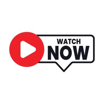 Watch now buttons collection. Play button symbol. vector