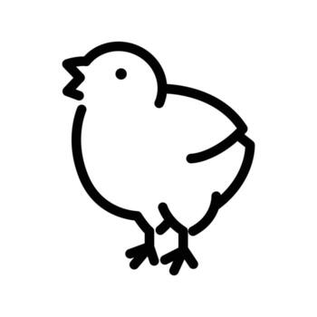 chick outline icon design good for web or mobile app vector