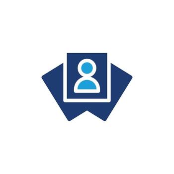 id card photo colored icon design good for web or mobile app vector