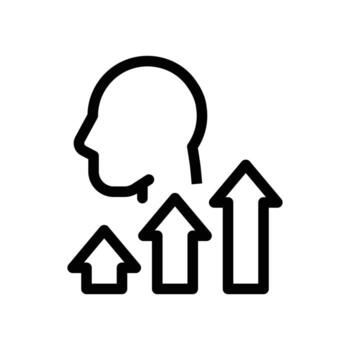 skill upgrade outline icon design good for web or mobile app vector