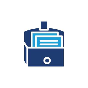 bag full with document colored icon design good for web or mobile app vector