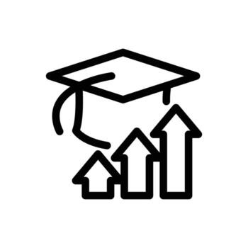 educational improvement outline icon design good for web or mobile app vector