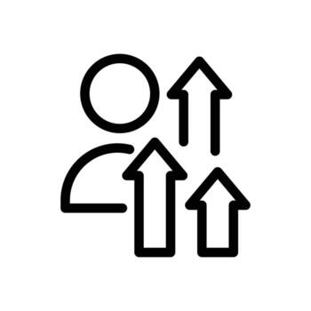 personal crecimiento contorno icono diseño bueno para web o móvil aplicación vector