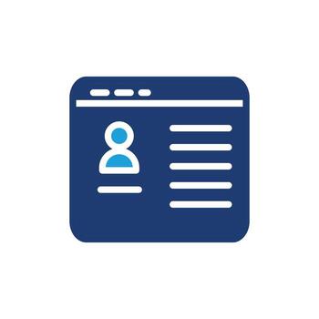 web profile colored icon symbol of work design good for web or mobile app vector