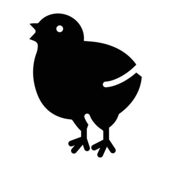 chick solid icon design good for web or mobile app vector