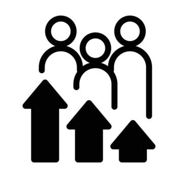 community growth solid icon design good for web or mobile app vector