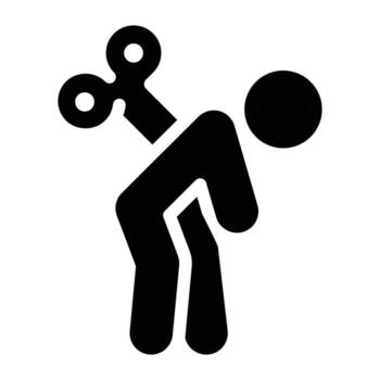 tired, stressed solid icon design good for web or mobile app vector