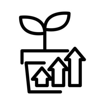 crecimiento firmar contorno icono diseño bueno para web o móvil aplicación vector