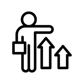 trabajo Progreso contorno icono diseño bueno para web o móvil aplicación vector