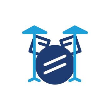 drum colored icon design good for web or mobile app vector