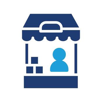 food stand colored icon design good for web or mobile app vector