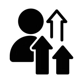 personal crecimiento sólido icono diseño bueno para web o móvil aplicación vector