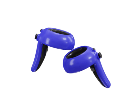 Vr controller icon 3d render concept of VR Controller Virtual Reality Headset Joystick Grip icon illustration png