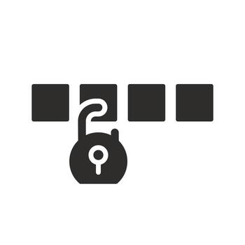 security password, push code verification, 2fa authentication icon, flat illustration vector