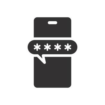 secure maximize protect in the account, activation two-factor authentication on the phone, icon, encrypted password, flat illustration vector