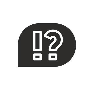 help social speak, faq icon, inquiry why, uncertainty or curious, answer why and who, flat illustration vector