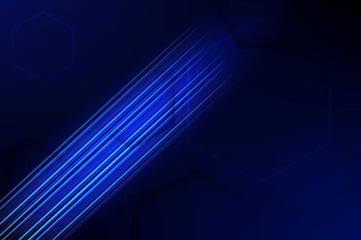 Blue abstract technology lines background hexagon shapes digital neon energy vector
