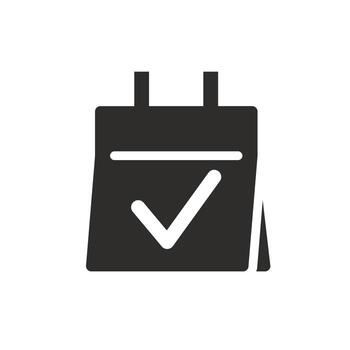 save event date, calendar with check mark icon, organizer day, time planner schedule, flat illustration vector