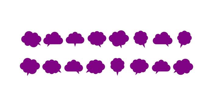 Speech bubbles with could shaped design vector