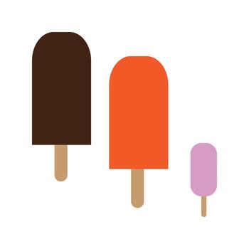 Minimal Flat Ice Cream Cone Icon vector