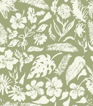 flor mano dibujado Arte sin costura patrón, cepillo estilo textura en pastel antecedentes. hoja patrón, hojas modelo. floral grunge antecedentes. flor patrón, resumen sin costura modelo. vector