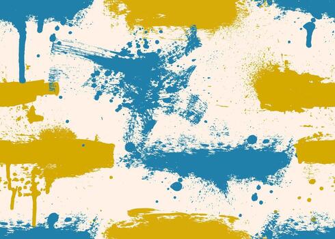 Seamless pattern brush strokes. Paintbrush seamless background. Grunge design elements. Rectangle color text boxes. Dirty distress texture banners. Ink color splatters. grungy painted objects. vector