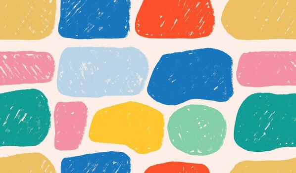 sin costura modelo mano dibujado resumen rectángulo marcos, pancartas orgánico garabatear líquido formas orgánico plano manchas irregular fluido burbujas vacío texto caja aislado, sin costura modelo. vector