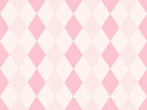 A pink and white argyle pattern background vector