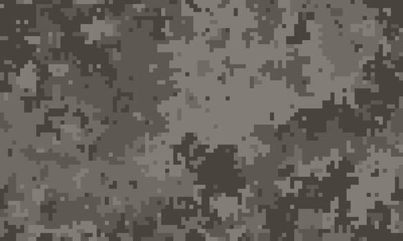 Abstract grayscale digital camouflage pattern. Ideal for backgrounds, website design, military or tactical themes, fashion, and modern design projects. vector