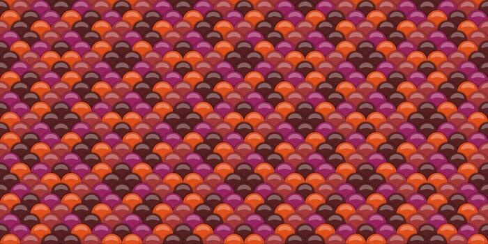 resumen sin costura modelo con vibrante, superposición círculos en otoñal matices Perfecto para antecedentes, texturas, sitio web diseño, y embalaje. vector