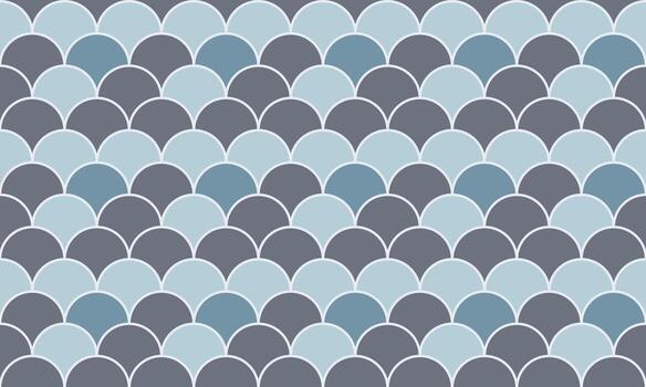 Serene geometric pattern featuring overlapping scales in calming blue and gray tones. Perfect for textile design, website backgrounds, or any project needing a subtle yet sophisticated texture. vector