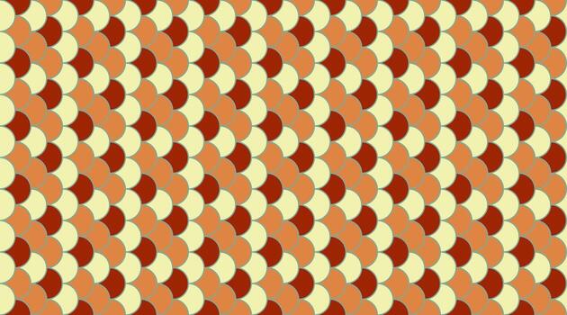 resumen geométrico modelo presentando superposición escamas en cálido, terroso tonos Perfecto para antecedentes, textiles, o sitio web diseño. evoca un sentido de textura y sutil movimienot. vector