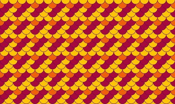 Vibrant geometric pattern featuring overlapping scales in warm autumnal hues. Ideal for textile design, website backgrounds, or decorative projects. vector