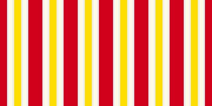 Vibrant red, yellow, and cream vertical stripes create a cheerful, retroinspired pattern perfect for backgrounds, textiles, or playful designs. vector
