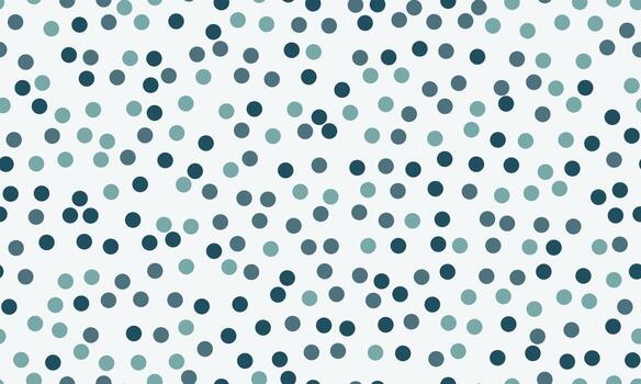 Abstract teal and navy blue polka dot pattern on white background. Versatile design perfect for website backgrounds, textiles, packaging, and more. vector