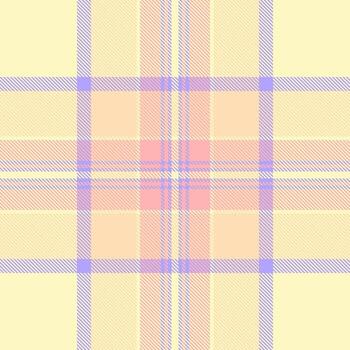 Scenery pattern background plaid, merry textile check fabric. Retro texture tartan seamless in light and peach puff colors. vector