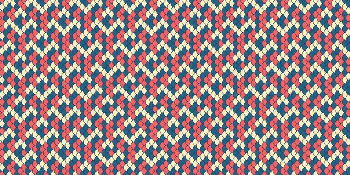 Geometric knit texture. Seamless pattern in coral, cream navy. Ideal for textile designs, website backgrounds, or crafting projects. vector