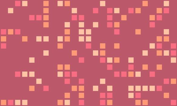 Abstract pixel art background. Warmtoned squares create a dynamic, textured pattern perfect for website banners, presentations, or modern designs. vector