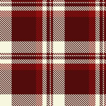 Classy background pattern fabric, kitchen check textile . Windowpane tartan seamless plaid texture in red and beige colors. vector