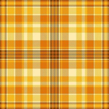 A plaid fabric background with a yellow and white checkered pattern vector