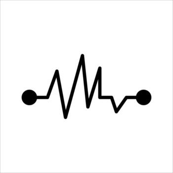 Pulse Icon. Symbol isolated white background. illustration. color editable. vector